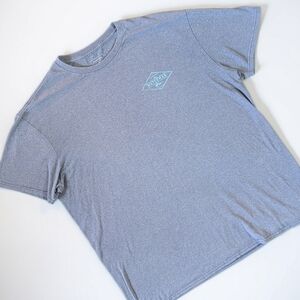 Quiksilver Waterman Collection Grayish Blue Cotton Graphic Logo Men's L T-Shirt